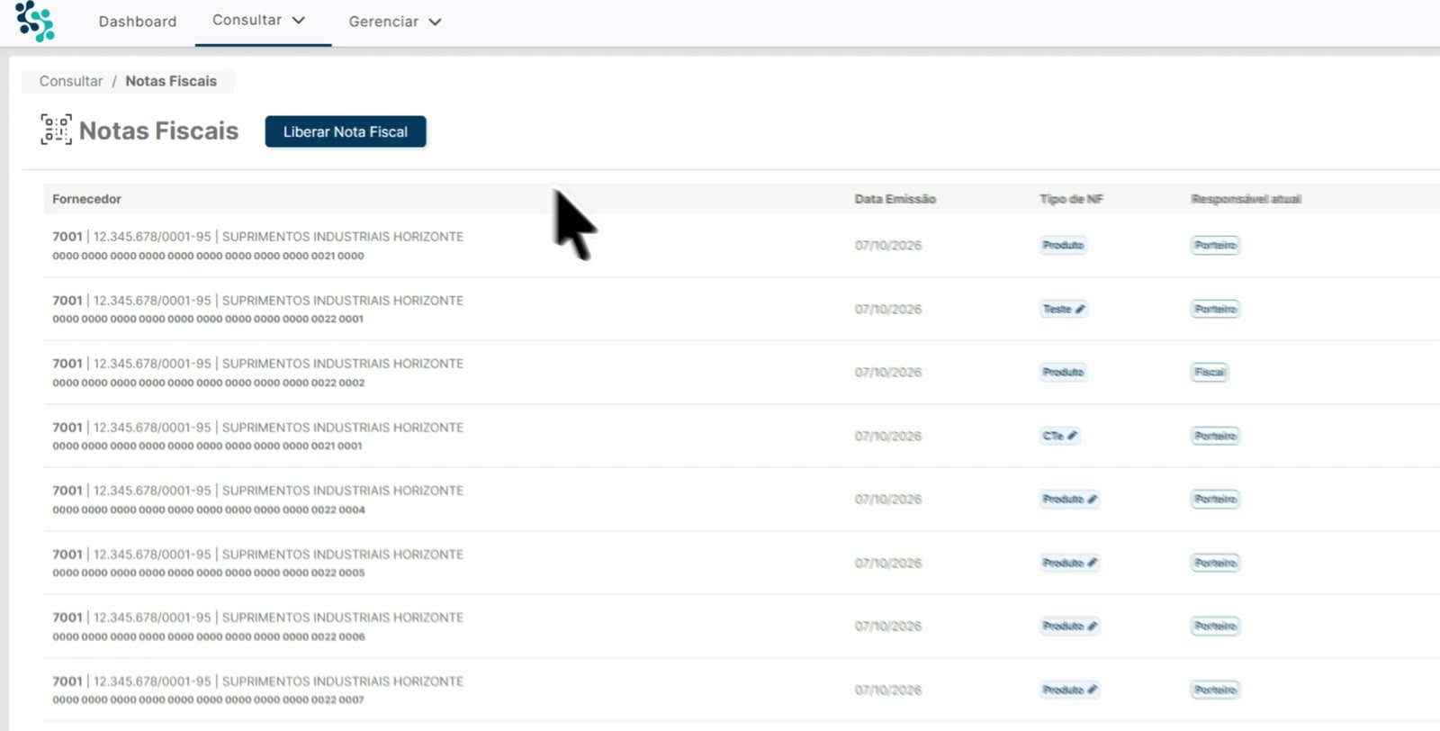 Portaria Fiscal no Neo web.
